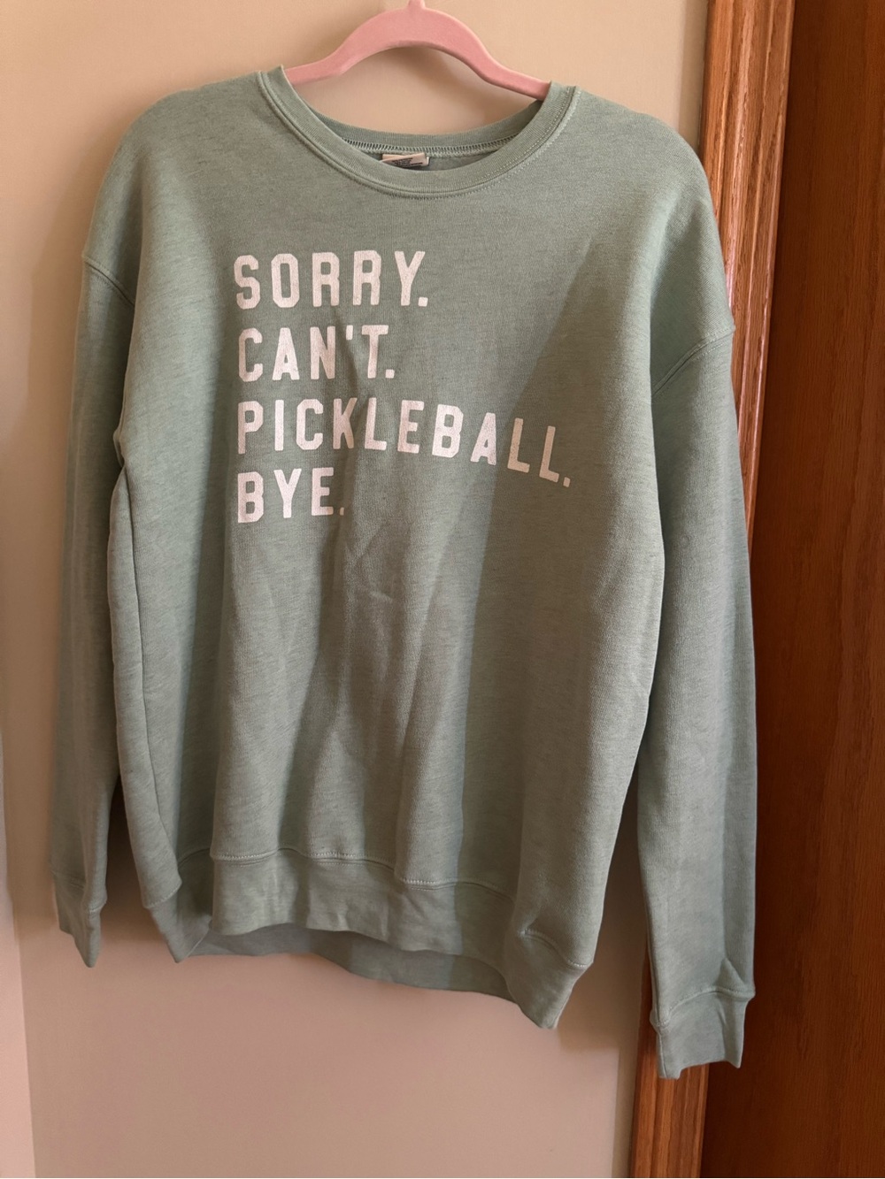 Sage Green Graphic Pickleball Sweatshirt